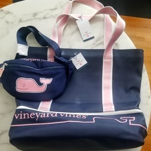 NWT Vineyard Vines x Target Whale Beach Tote & Fanny Pack Set